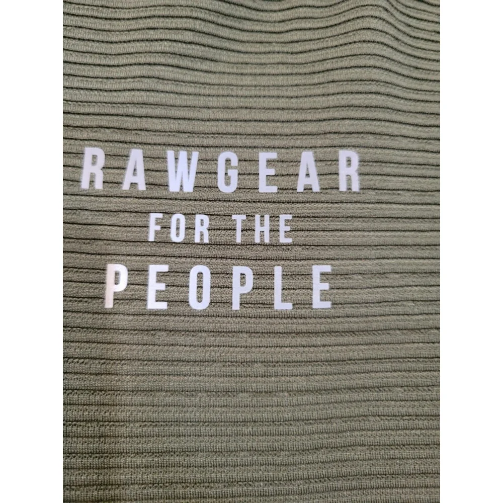 Raw Gear Mens Size Small Olive Green Half Zip Sweatshirt